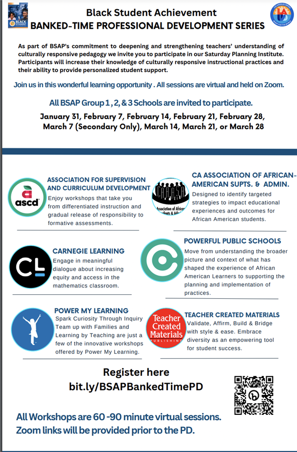 BSAP Banked Time Professional Development Plan